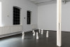 <p>Installationsansicht, Mania Godarzani-Bakhtiari, Clara Hausmann, Vera Palme, Klaudia Schifferle, <em>jetzt und nie</em>. Courtesy die Künstlerinnen und Halle für Kunst Lüneburg. Foto: Fred Dott.</p>