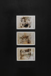 <p>Terre Thaemlitz, <em>Lovebomb,</em> 2003, Digital prints, 34,5 × 47 cm each; Top: <em>Springfield, Missouri Lynching</em>; Centre: <em>Om Shin Ryn Kyo Tokyo Subway Attack; </em>Bottom: <em>World Trade Centre Attack, </em>Courtesy of the artist and Halle für Kunst Lüneburg, Photo: Fred Dott.</p>